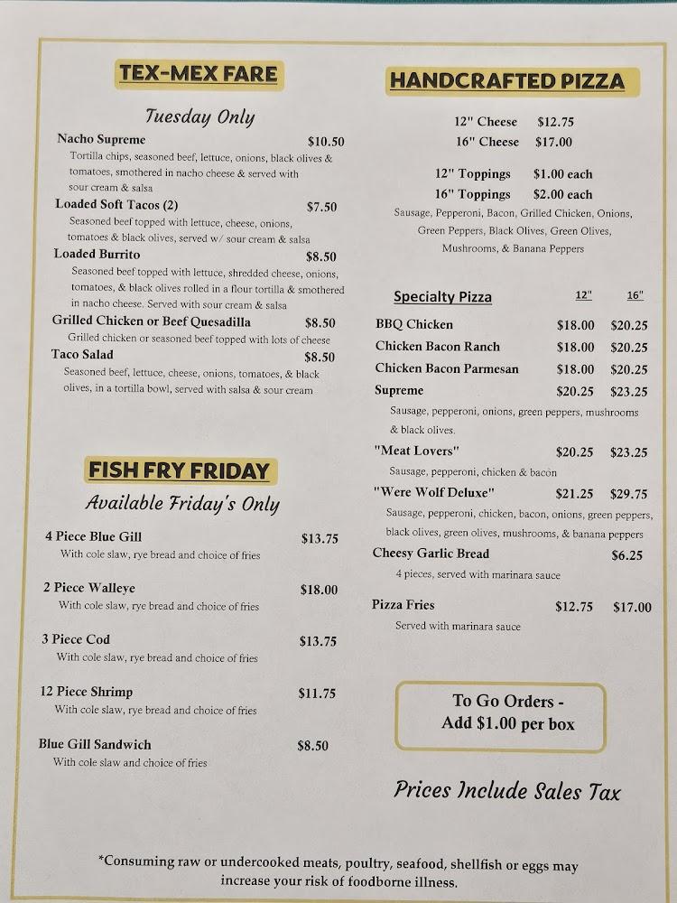 Wolves Den Bar & Grill Menu image 1