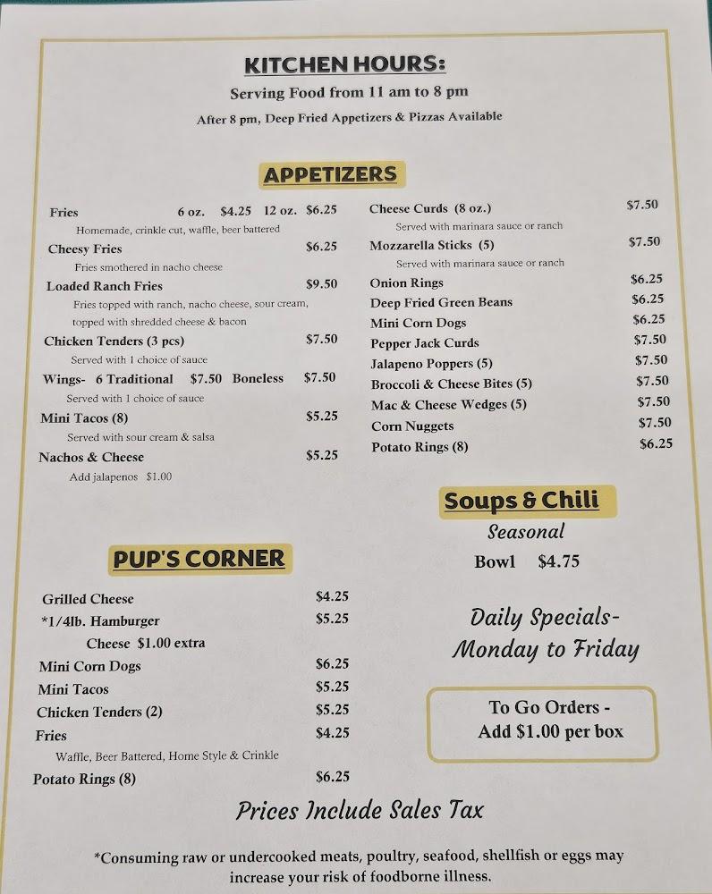Wolves Den Bar & Grill Menu image 2